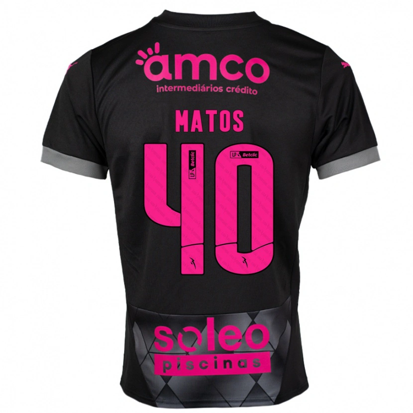 Danxen Kvinnor João Matos #40 Svart Rosa Bortatröja Matchtröjor 2024/25 Tröjor T-Tröja
