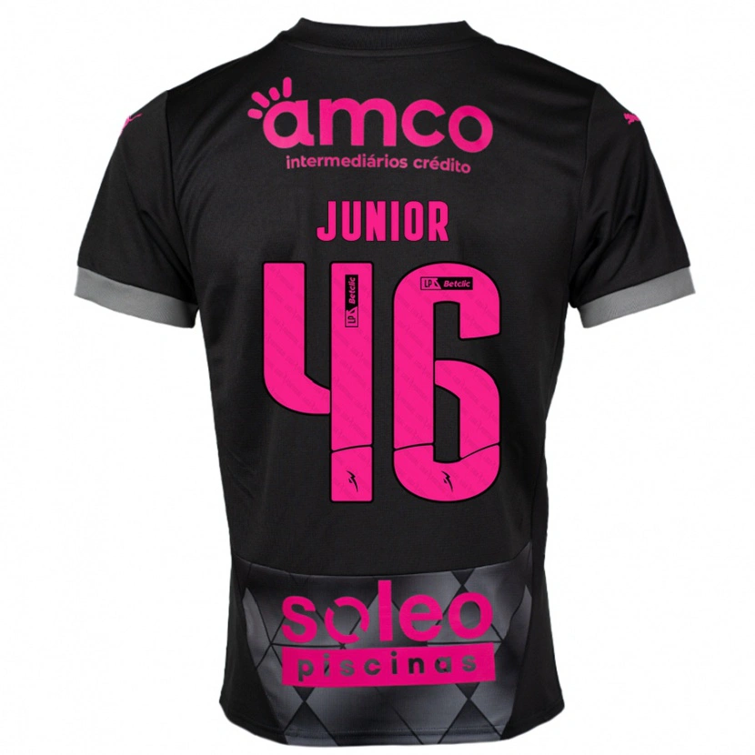 Danxen Kvinnor Mário Junior #46 Svart Rosa Bortatröja Matchtröjor 2024/25 Tröjor T-Tröja