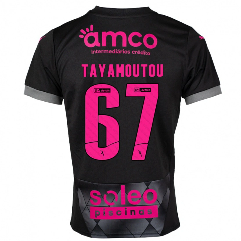 Danxen Kvinnor Enzo Tayamoutou #67 Svart Rosa Bortatröja Matchtröjor 2024/25 Tröjor T-Tröja