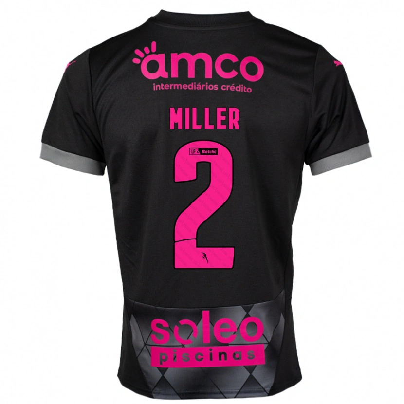 Danxen Kvinnor Maria Miller #2 Svart Rosa Bortatröja Matchtröjor 2024/25 Tröjor T-Tröja