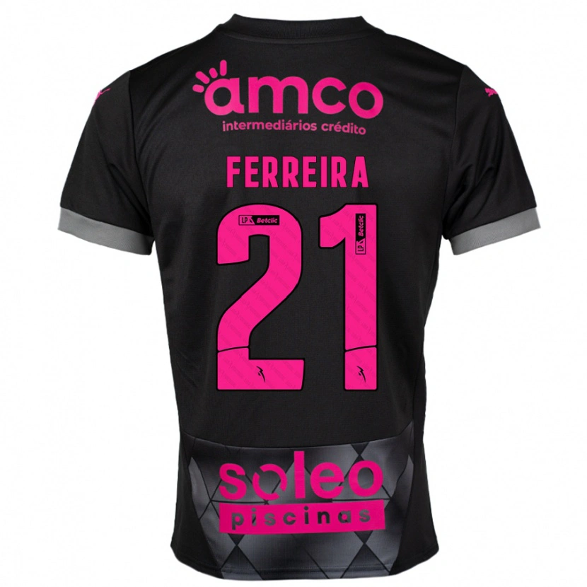 Danxen Kvinnor Ana Carolina Ferreira #21 Svart Rosa Bortatröja Matchtröjor 2024/25 Tröjor T-Tröja