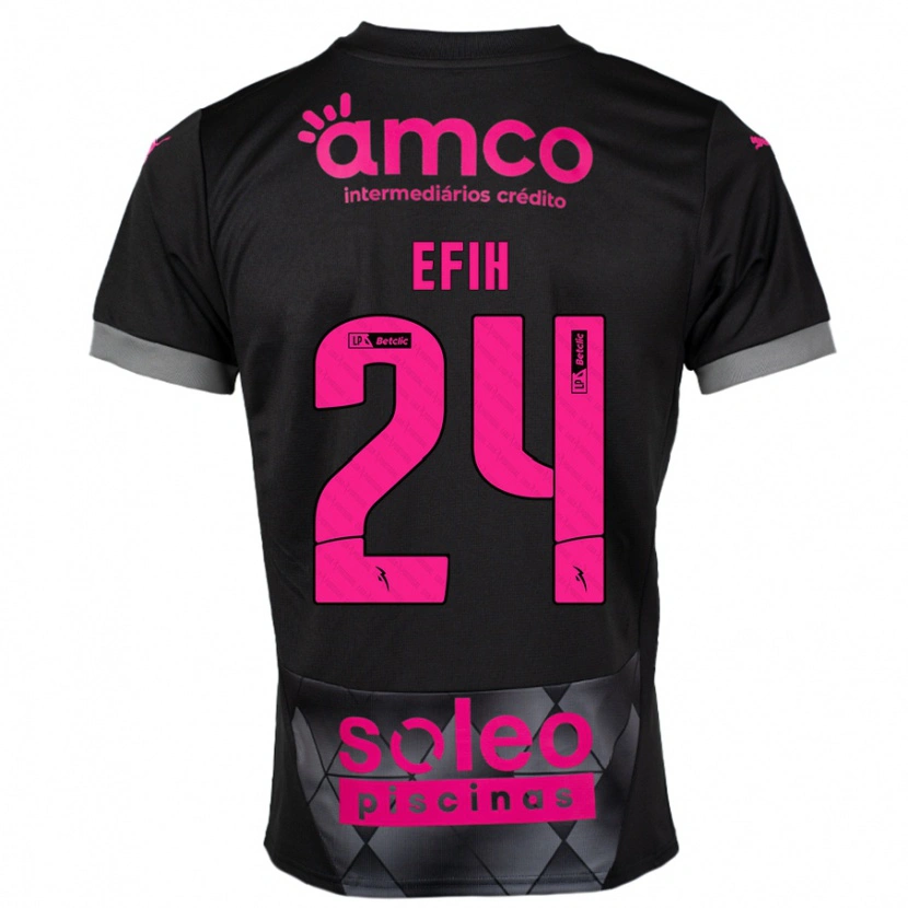 Danxen Kvinnor Peace Efih #24 Svart Rosa Bortatröja Matchtröjor 2024/25 Tröjor T-Tröja