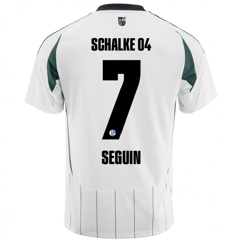 Danxen Kvinnor Paul Seguin #7 Vit Grön Bortatröja Matchtröjor 2024/25 Tröjor T-Tröja
