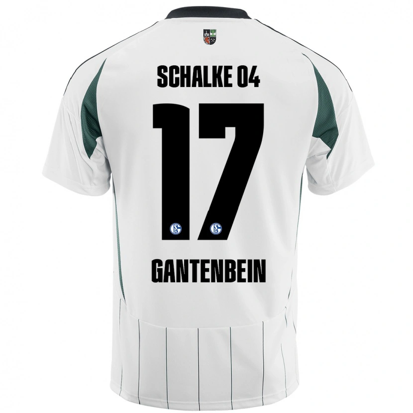 Danxen Kvinnor Adrian Gantenbein #17 Vit Grön Bortatröja Matchtröjor 2024/25 Tröjor T-Tröja