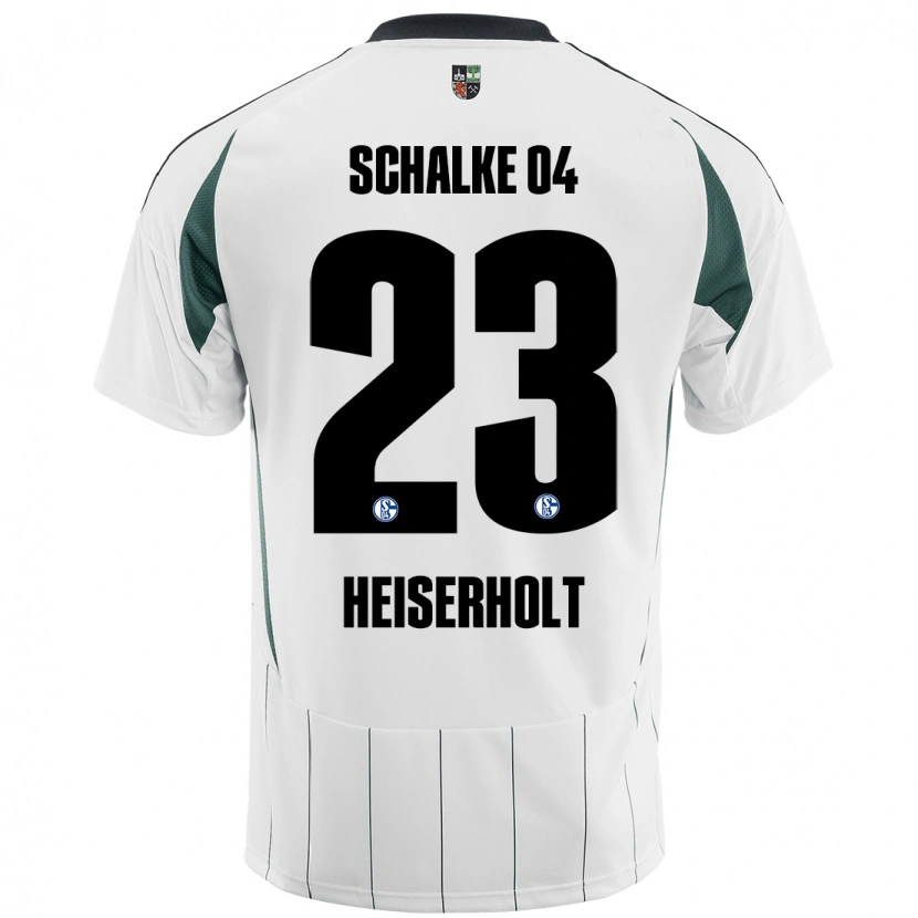 Danxen Kvinnor Finn Heiserholt #23 Vit Grön Bortatröja Matchtröjor 2024/25 Tröjor T-Tröja