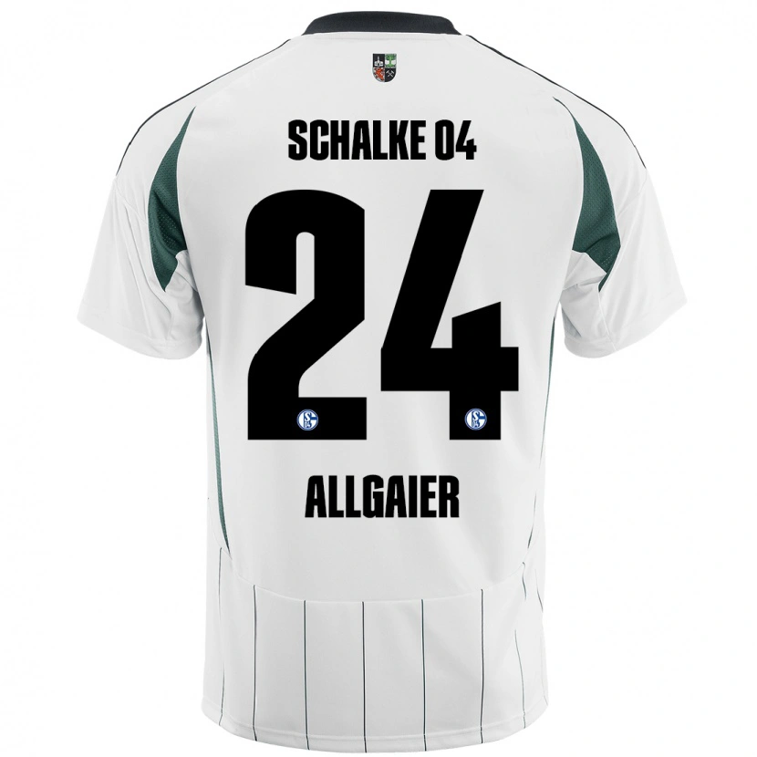 Danxen Kvinnor Felix Allgaier #24 Vit Grön Bortatröja Matchtröjor 2024/25 Tröjor T-Tröja