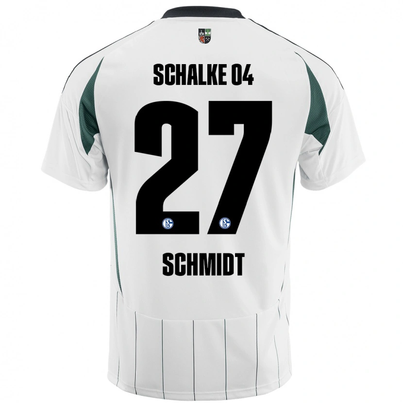Danxen Kvinnor Tim Schmidt #27 Vit Grön Bortatröja Matchtröjor 2024/25 Tröjor T-Tröja