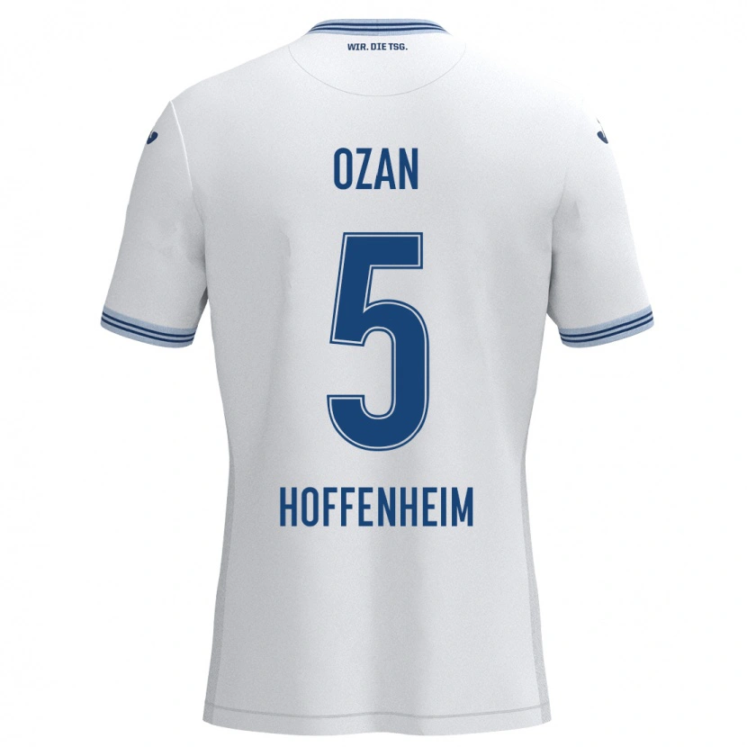 Danxen Kvinnor Ozan Kabak #5 Vit Blå Bortatröja Matchtröjor 2024/25 Tröjor T-Tröja