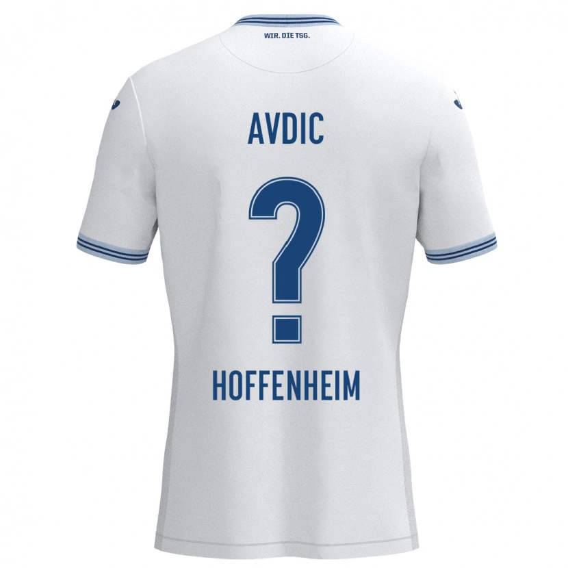 Danxen Kvinnor Edin Avdic #0 Vit Blå Bortatröja Matchtröjor 2024/25 Tröjor T-Tröja