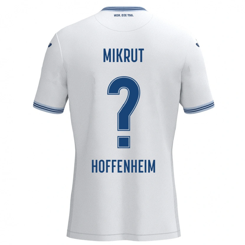 Danxen Kvinnor Noah Mikrut #0 Vit Blå Bortatröja Matchtröjor 2024/25 Tröjor T-Tröja