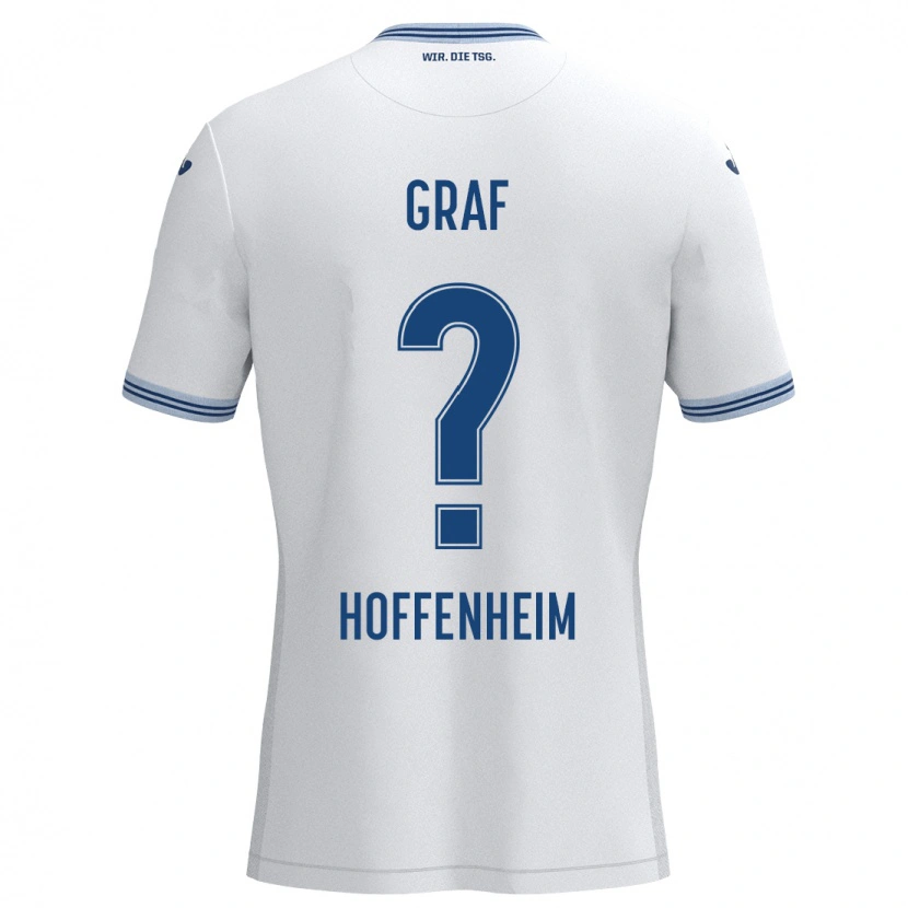 Danxen Kvinnor Julian Graf #0 Vit Blå Bortatröja Matchtröjor 2024/25 Tröjor T-Tröja