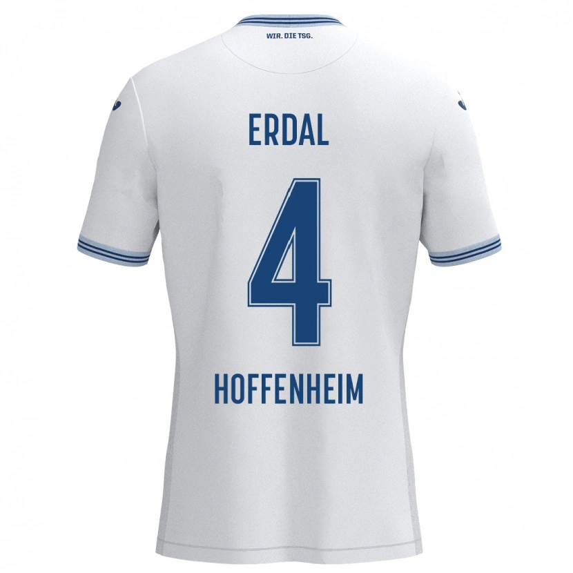 Danxen Kvinnor İzzet Erdal #4 Vit Blå Bortatröja Matchtröjor 2024/25 Tröjor T-Tröja