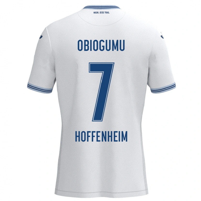 Danxen Kvinnor Uche Obiogumu #7 Vit Blå Bortatröja Matchtröjor 2024/25 Tröjor T-Tröja