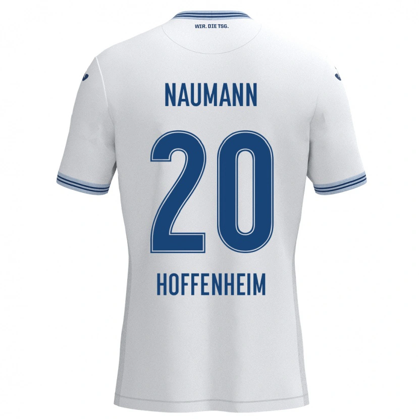Danxen Kvinnor Maxim Naumann #20 Vit Blå Bortatröja Matchtröjor 2024/25 Tröjor T-Tröja