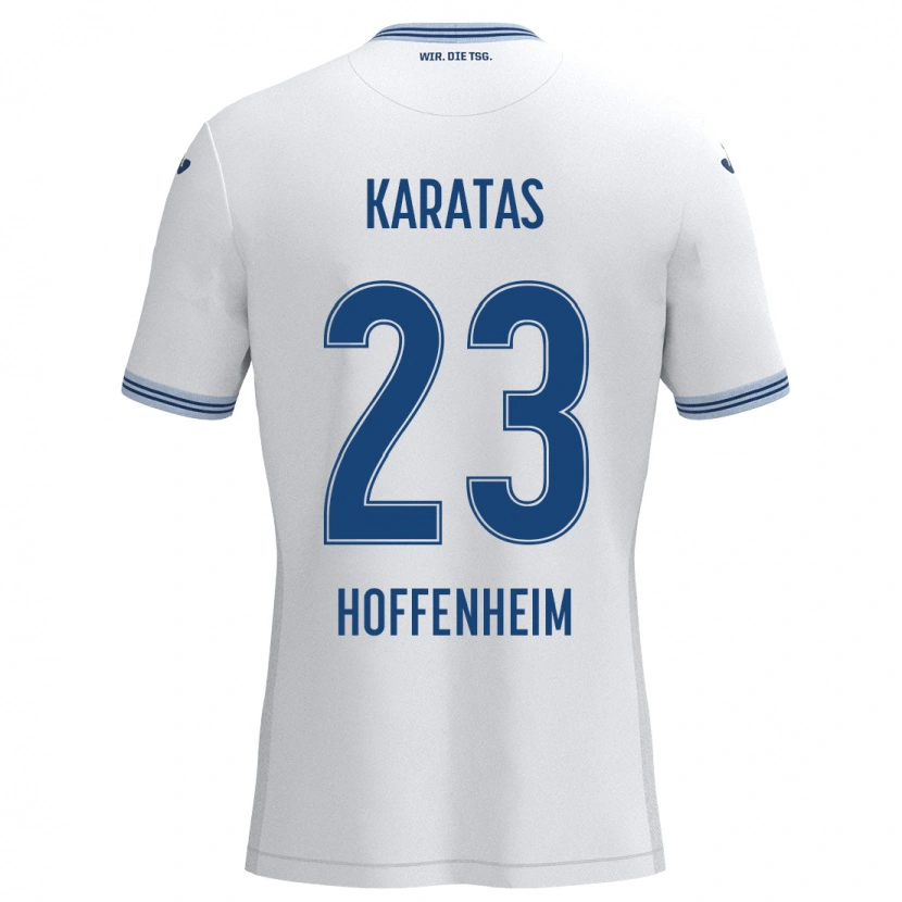 Danxen Kvinnor Can Karatas #23 Vit Blå Bortatröja Matchtröjor 2024/25 Tröjor T-Tröja