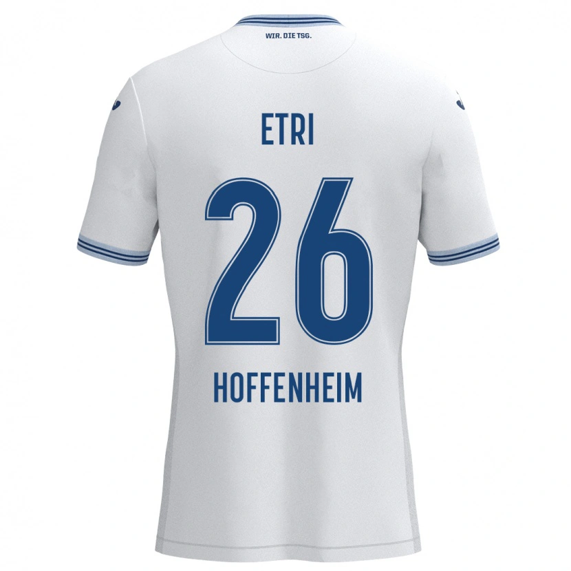 Danxen Kvinnor Ahmed Etri #26 Vit Blå Bortatröja Matchtröjor 2024/25 Tröjor T-Tröja