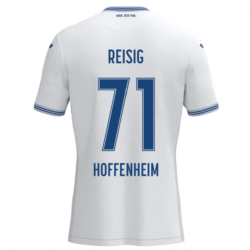 Danxen Kvinnor Ruben Reisig #71 Vit Blå Bortatröja Matchtröjor 2024/25 Tröjor T-Tröja