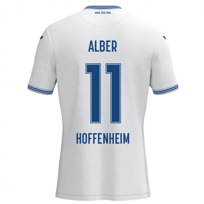 Danxen Kvinnor Mara Alber #11 Vit Blå Bortatröja Matchtröjor 2024/25 Tröjor T-Tröja
