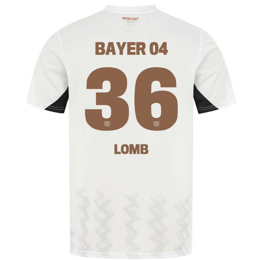 Danxen Kvinnor Niklas Lomb #36 Vit Svart Bortatröja Matchtröjor 2024/25 Tröjor T-Tröja