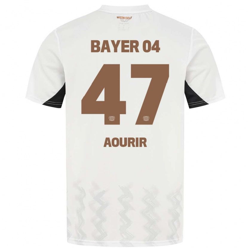 Danxen Kvinnor Ayman Aourir #47 Vit Svart Bortatröja Matchtröjor 2024/25 Tröjor T-Tröja