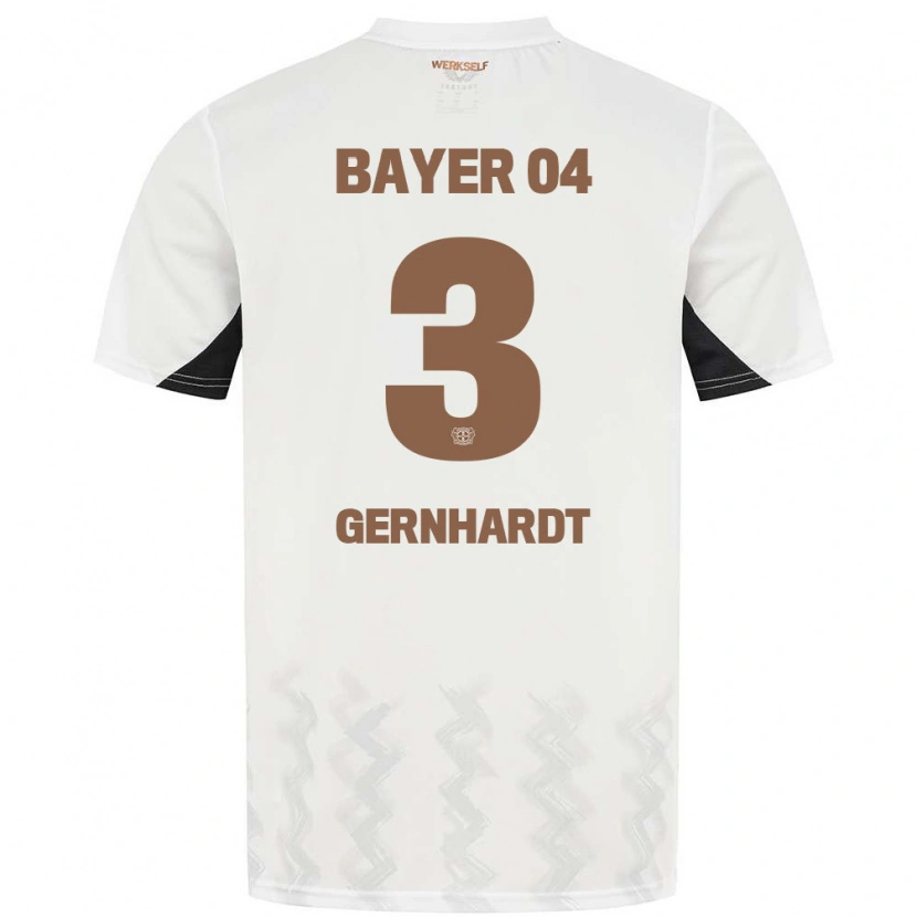 Danxen Kvinnor Nils Gernhardt #3 Vit Svart Bortatröja Matchtröjor 2024/25 Tröjor T-Tröja