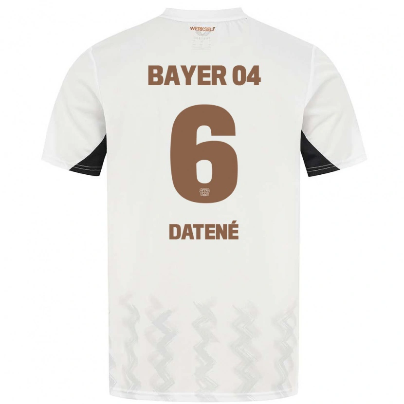 Danxen Kvinnor Elia Datené #6 Vit Svart Bortatröja Matchtröjor 2024/25 Tröjor T-Tröja