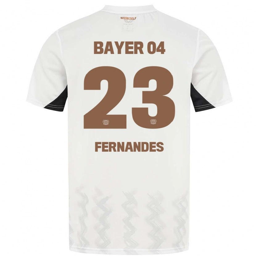 Danxen Kvinnor Tyron Fernandes #23 Vit Svart Bortatröja Matchtröjor 2024/25 Tröjor T-Tröja