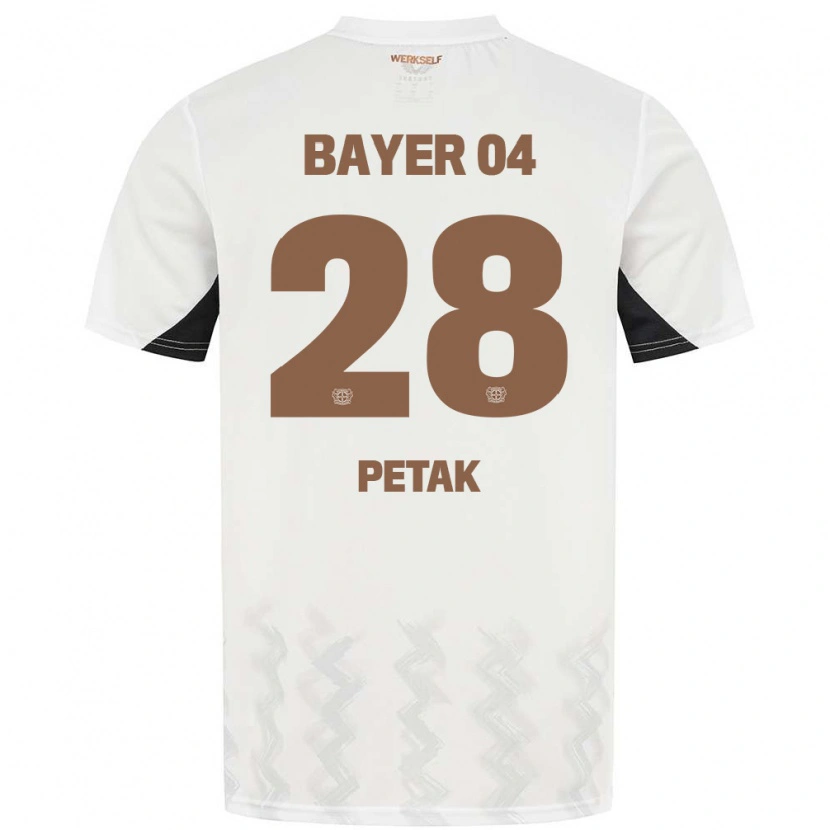 Danxen Kvinnor Raoul Petak #28 Vit Svart Bortatröja Matchtröjor 2024/25 Tröjor T-Tröja