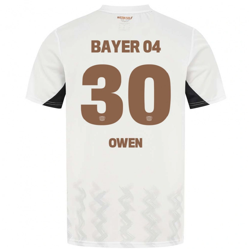 Danxen Kvinnor Emmanuel Owen #30 Vit Svart Bortatröja Matchtröjor 2024/25 Tröjor T-Tröja