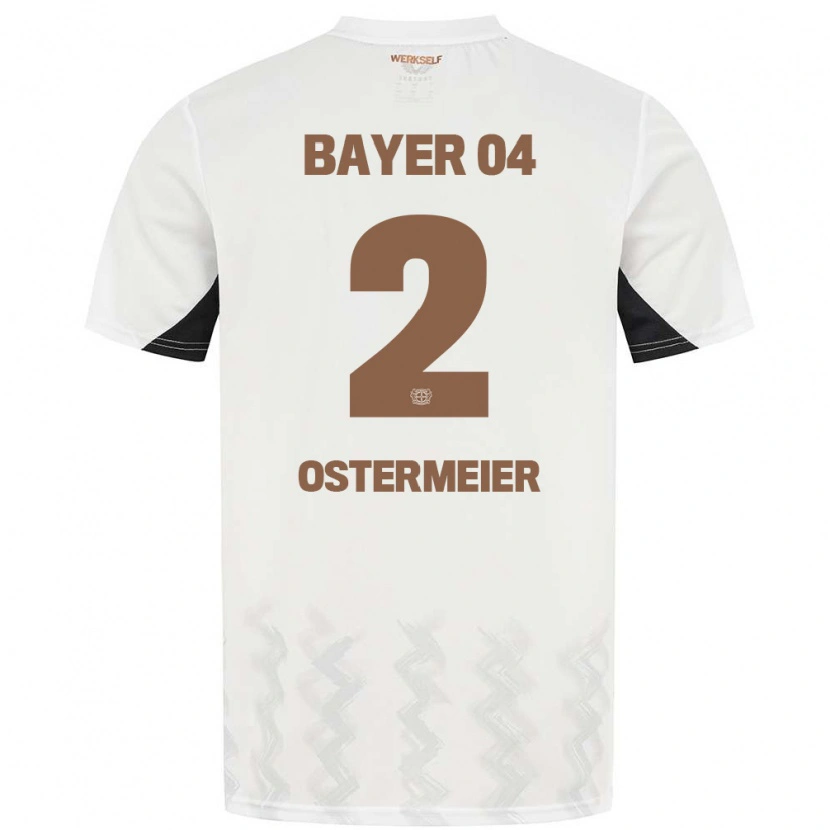 Danxen Kvinnor Selina Ostermeier #2 Vit Svart Bortatröja Matchtröjor 2024/25 Tröjor T-Tröja