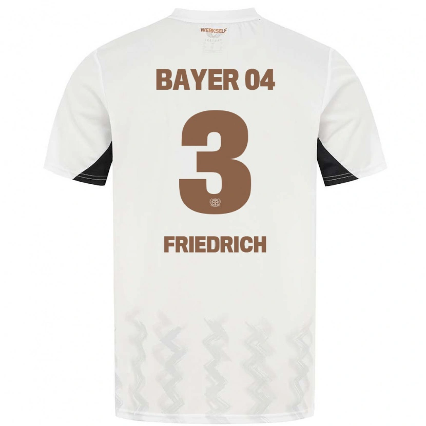 Danxen Kvinnor Melissa Friedrich #3 Vit Svart Bortatröja Matchtröjor 2024/25 Tröjor T-Tröja