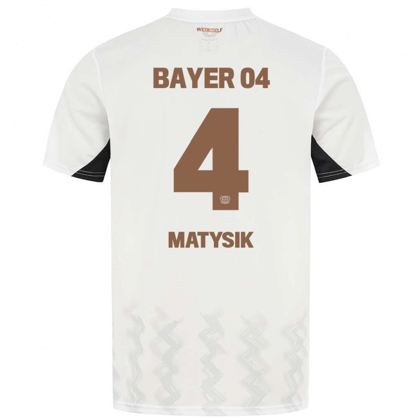 Danxen Kvinnor Sylwia Matysik #4 Vit Svart Bortatröja Matchtröjor 2024/25 Tröjor T-Tröja