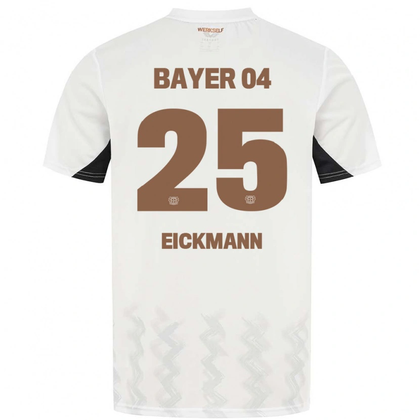 Danxen Kvinnor Mia Eickmann #25 Vit Svart Bortatröja Matchtröjor 2024/25 Tröjor T-Tröja