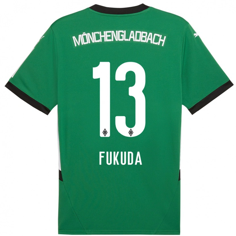 Danxen Kvinnor Shio Fukuda #13 Grön Vit Bortatröja Matchtröjor 2024/25 Tröjor T-Tröja