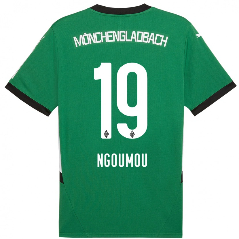 Danxen Kvinnor Nathan Ngoumou #19 Grön Vit Bortatröja Matchtröjor 2024/25 Tröjor T-Tröja