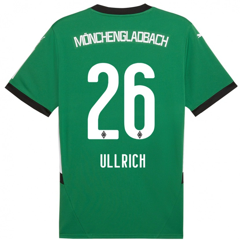 Danxen Kvinnor Lukas Ullrich #26 Grön Vit Bortatröja Matchtröjor 2024/25 Tröjor T-Tröja