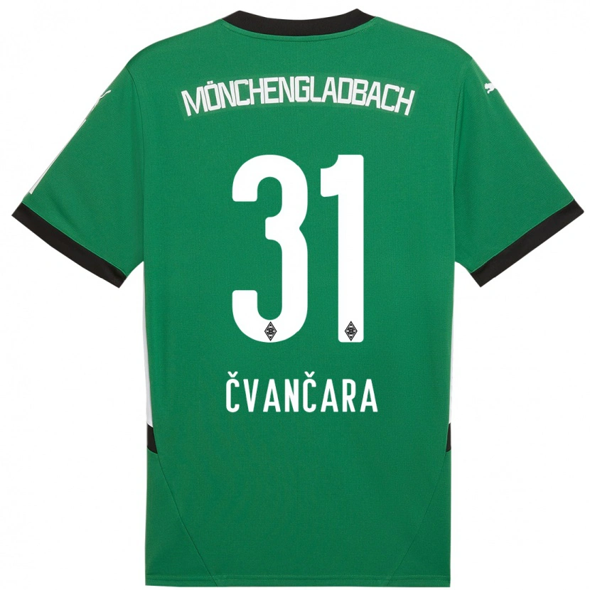 Danxen Kvinnor Tomas Cvancara #31 Grön Vit Bortatröja Matchtröjor 2024/25 Tröjor T-Tröja