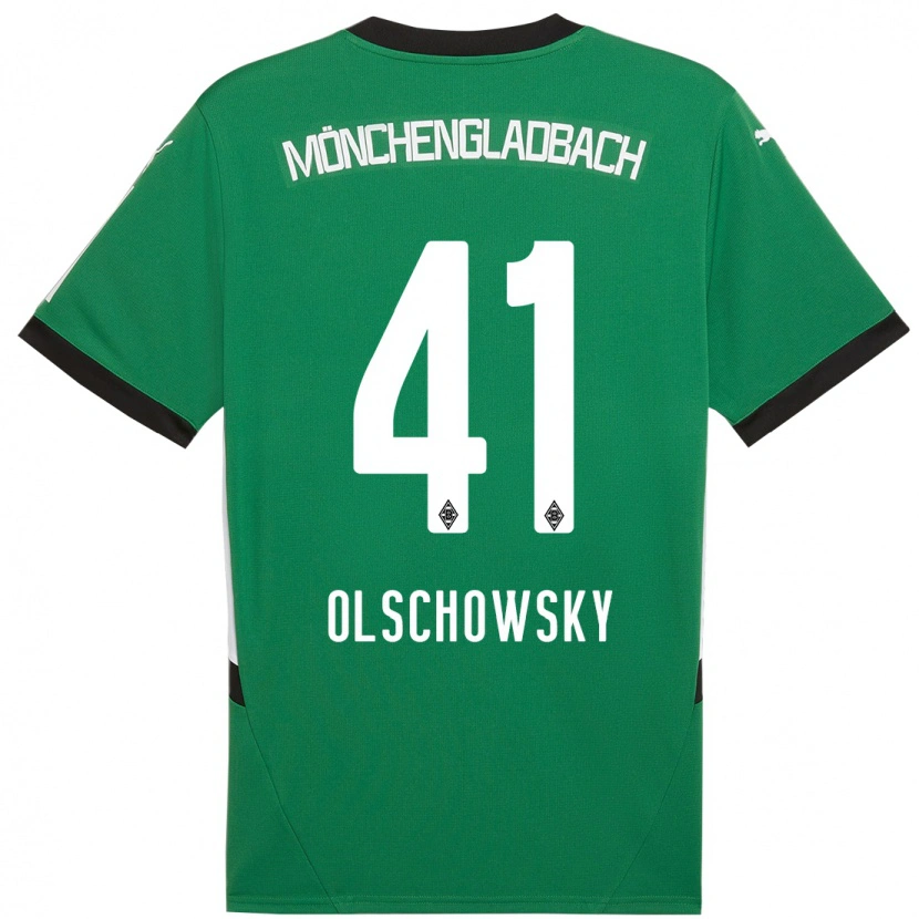 Danxen Kvinnor Jan Olschowsky #41 Grön Vit Bortatröja Matchtröjor 2024/25 Tröjor T-Tröja