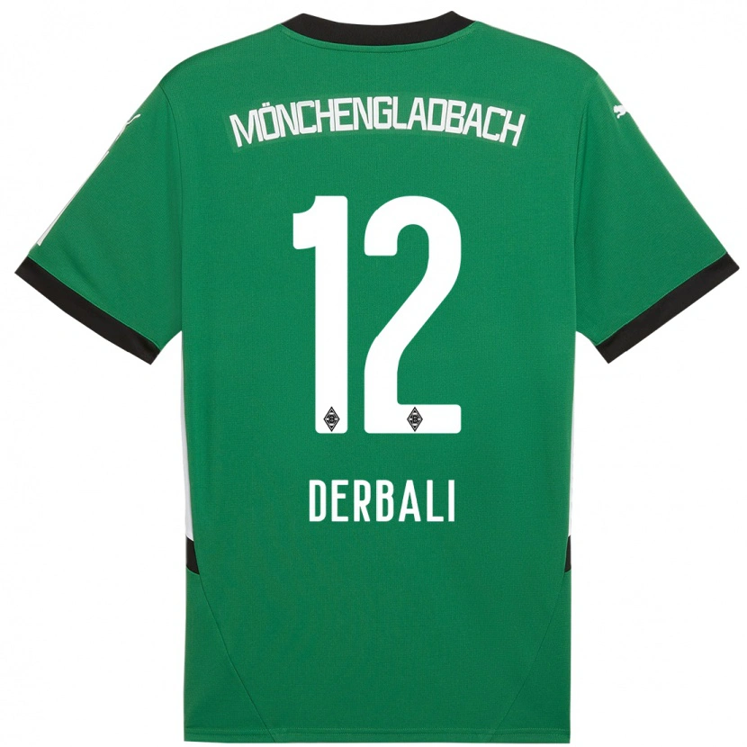 Danxen Kvinnor Louisa Derbali #12 Grön Vit Bortatröja Matchtröjor 2024/25 Tröjor T-Tröja