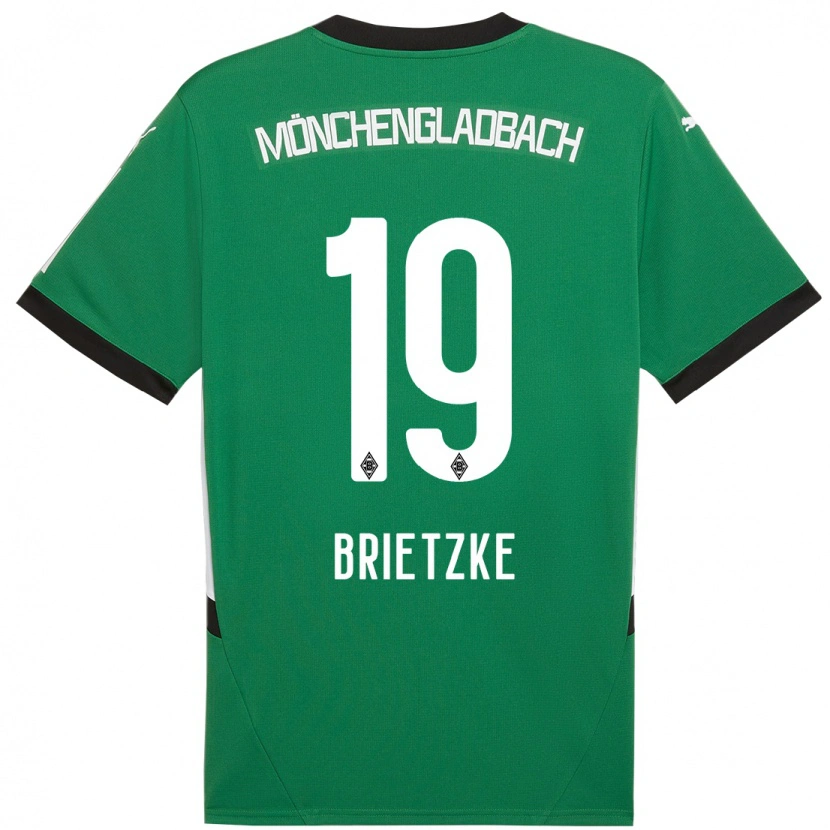 Danxen Kvinnor Yvonne Brietzke #19 Grön Vit Bortatröja Matchtröjor 2024/25 Tröjor T-Tröja