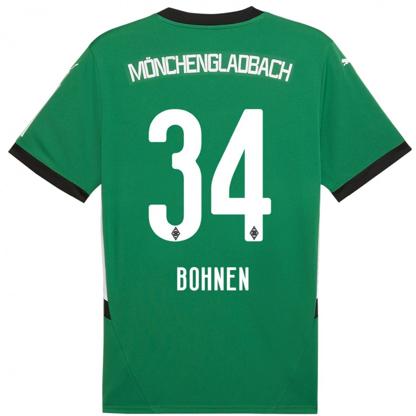 Danxen Kvinnor Bohnen #34 Grön Vit Bortatröja Matchtröjor 2024/25 Tröjor T-Tröja