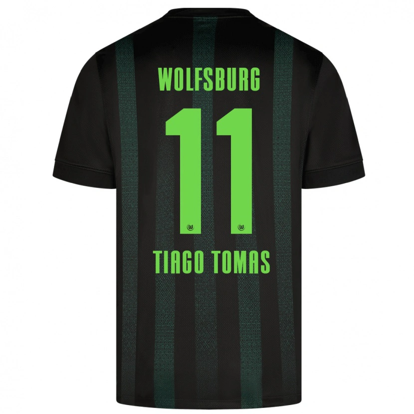 Danxen Kvinnor Tiago Tomás #11 Mörkgrön Bortatröja Matchtröjor 2024/25 Tröjor T-Tröja