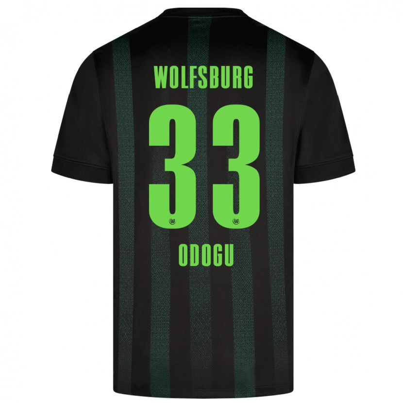 Danxen Kvinnor David Odogu #33 Mörkgrön Bortatröja Matchtröjor 2024/25 Tröjor T-Tröja