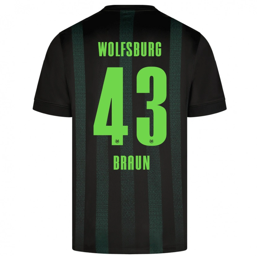 Danxen Kvinnor Manuel Braun #43 Mörkgrön Bortatröja Matchtröjor 2024/25 Tröjor T-Tröja