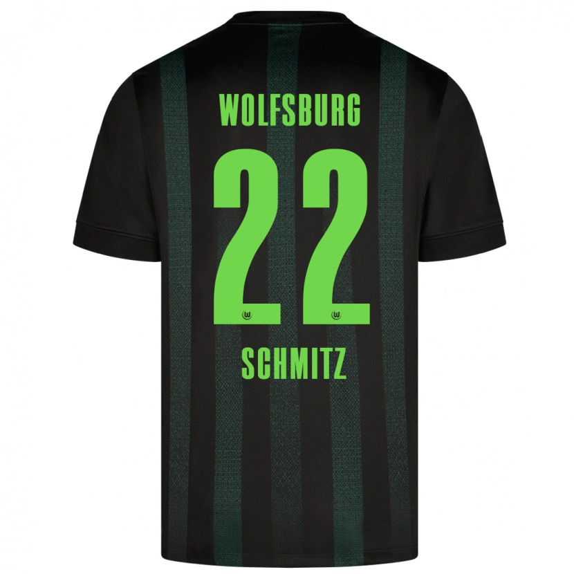 Danxen Kvinnor Lisa Schmitz #22 Mörkgrön Bortatröja Matchtröjor 2024/25 Tröjor T-Tröja