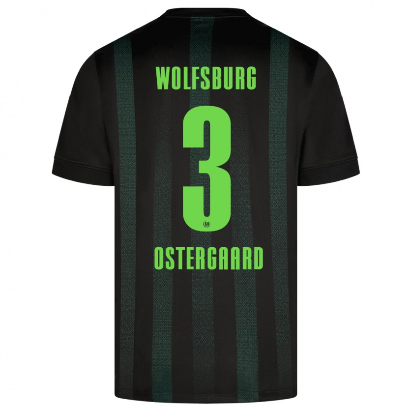 Danxen Kvinnor Christian Östergaard #3 Mörkgrön Bortatröja Matchtröjor 2024/25 Tröjor T-Tröja