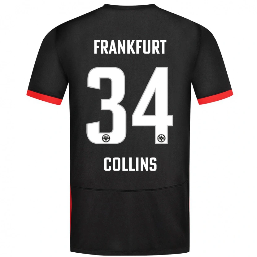 Danxen Kvinnor Nnamdi Collins #34 Svart Bortatröja Matchtröjor 2024/25 Tröjor T-Tröja