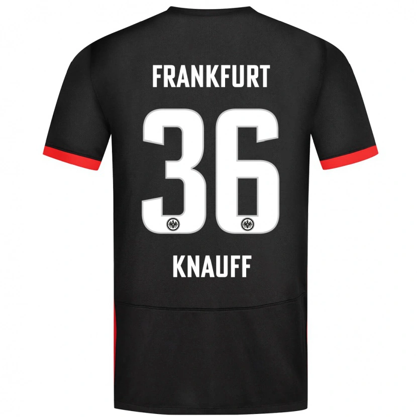Danxen Kvinnor Ansgar Knauff #36 Svart Bortatröja Matchtröjor 2024/25 Tröjor T-Tröja