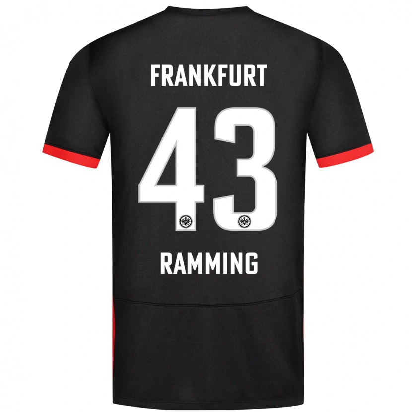 Danxen Kvinnor Nils Ramming #43 Svart Bortatröja Matchtröjor 2024/25 Tröjor T-Tröja