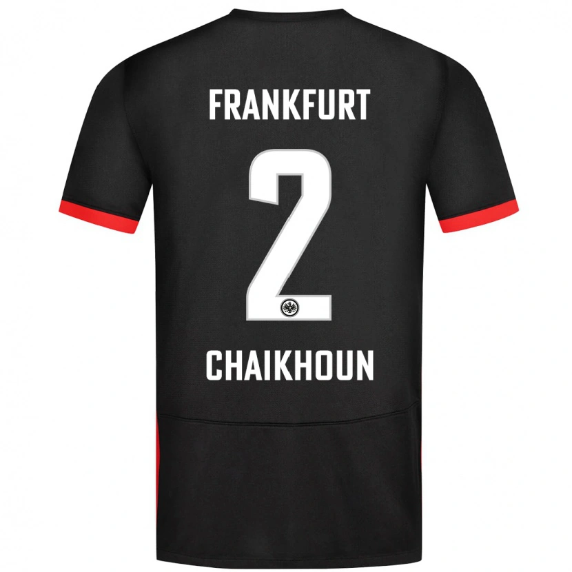Danxen Kvinnor Ayoub Chaikhoun #2 Svart Bortatröja Matchtröjor 2024/25 Tröjor T-Tröja